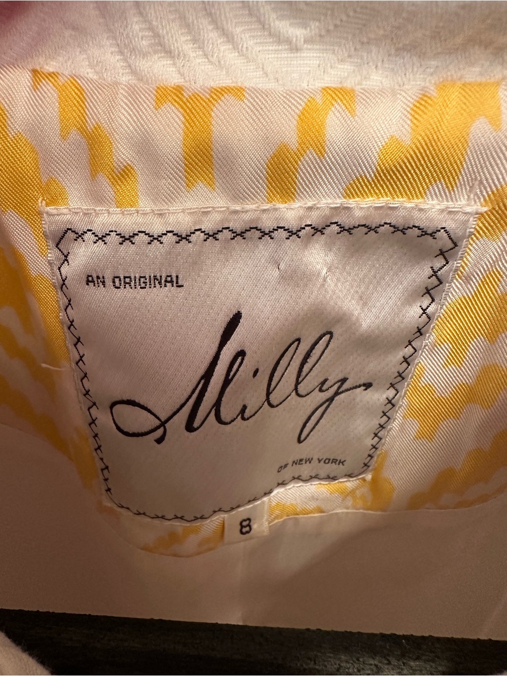 Milly Cream Textured A-Line Trench Coat - Picture 3 of 5
